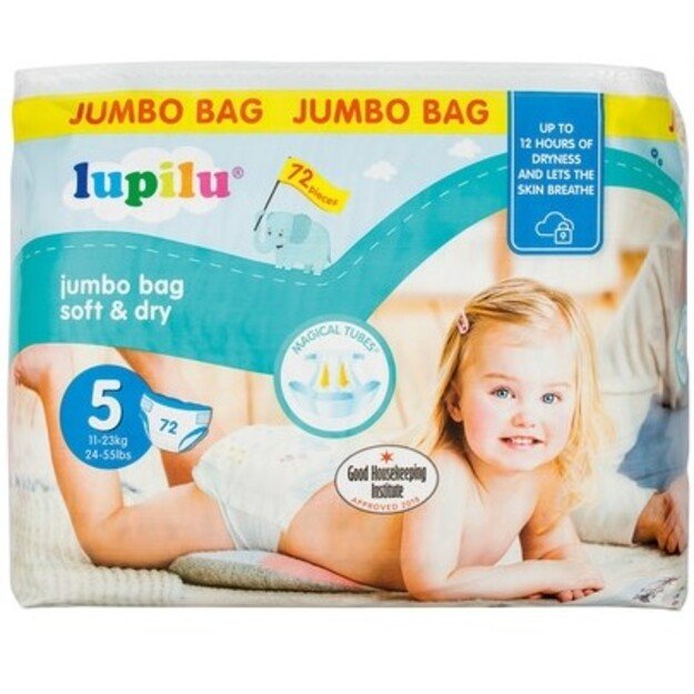 Lupilu Soft&Dry Dydis 5 (11-16kg) -72 vnt