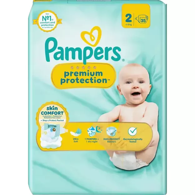 Pampers Premium Protection Dydis 2 (4-8 kg) - 105(3X35)vnt 
