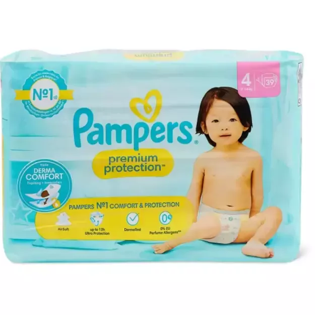 Pampers Premium Protection Dydis 4 (9-14kg) - 117(3x39) vnt