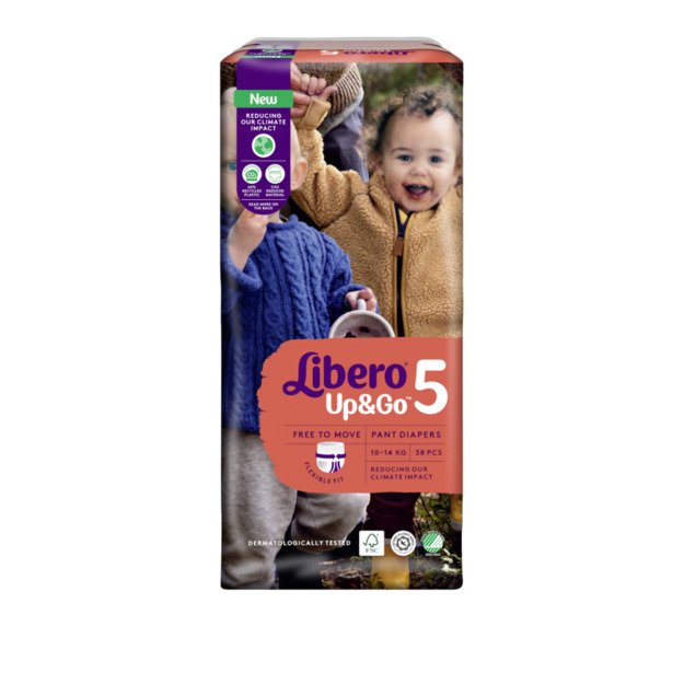 Libero Up & Go pants Dydis 5 (10-14 kg) - 76 (2x38) vnt 