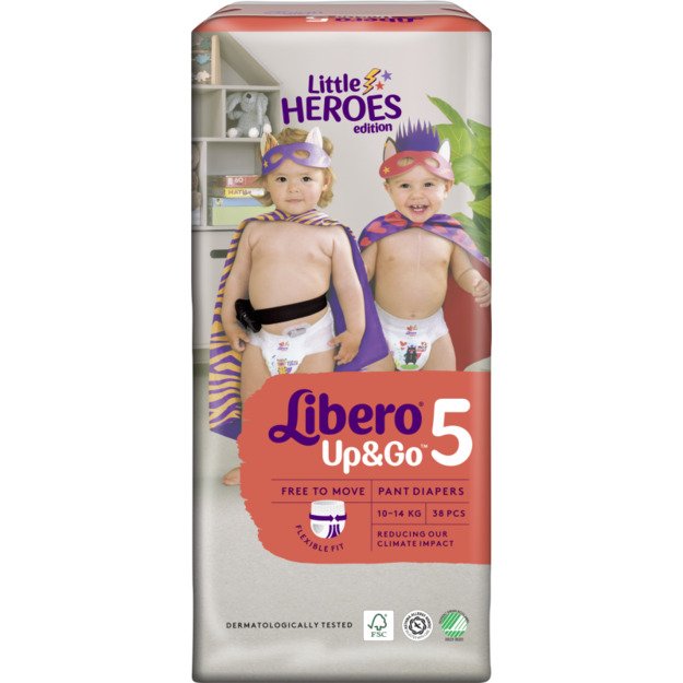 Libero Up & Go pants Dydis 5 (10-14 kg) - 76 (2x38) vnt 