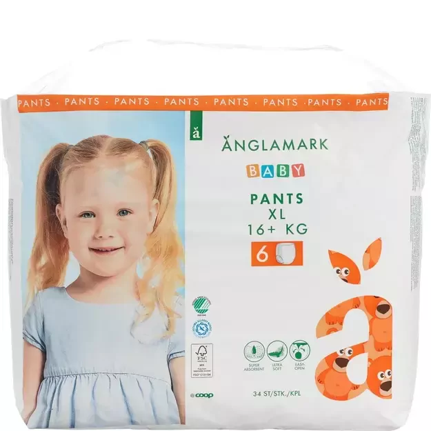 Coop Anglamark Baby Pants XL Dydis 6 (16+ kg) – 34 vnt