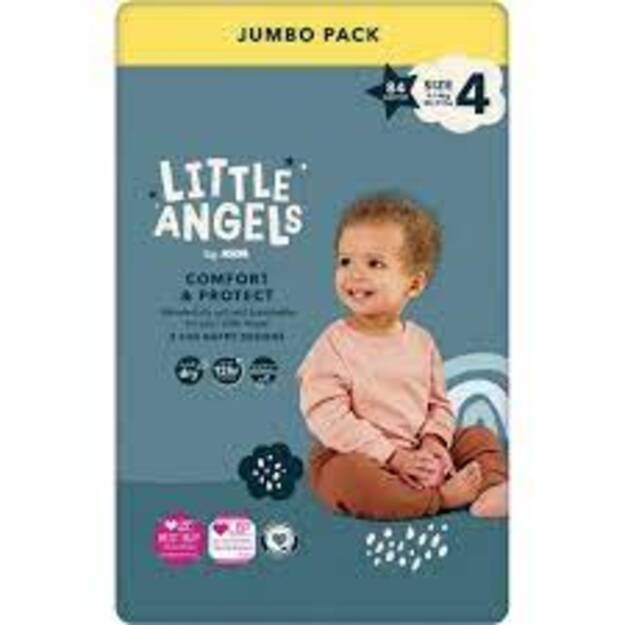 Asda Little Angels Comfort & Protect Dydis 4 (9-14kg) - 84 vnt 