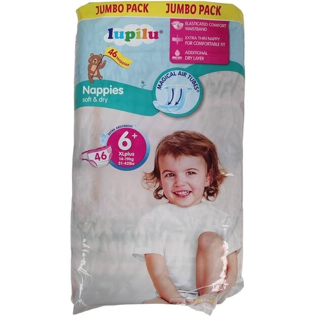 Lupilu Soft&Dry Dydis 6+(14-19kg) - 46vnt