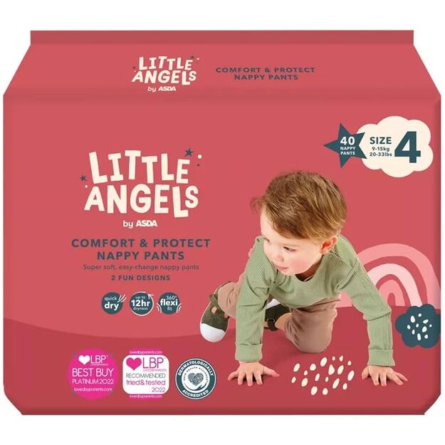 Asda Little Angels Pants Dydis 4 (9-14 kg)-80(2x40)vnt