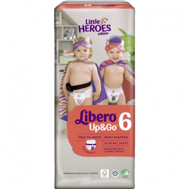 Libero Up&Go pants Dydis 6 (13-20 kg) - 68 (2x34) vnt