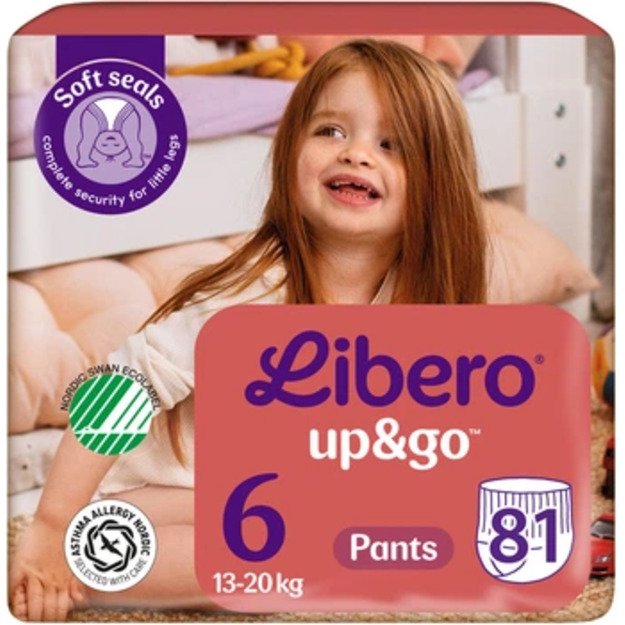 Libero Up&Go pants Dydis 6 (13-20 kg) - 81 (3x27) vnt