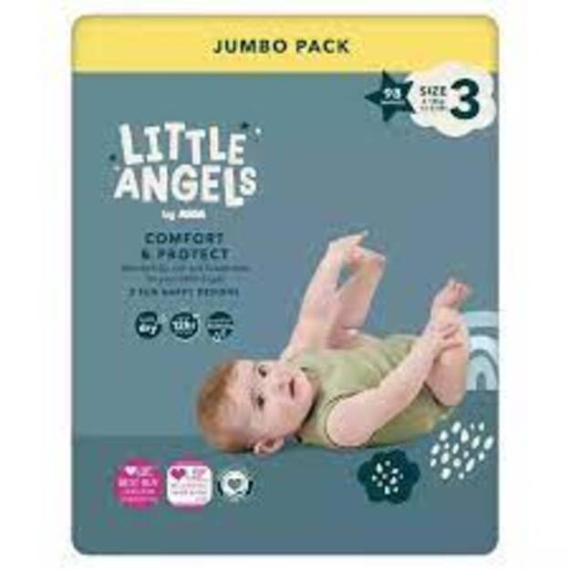 Asda Little Angels Comfort & Protect Dydis 3 (6-10 kg) - 98 vnt 