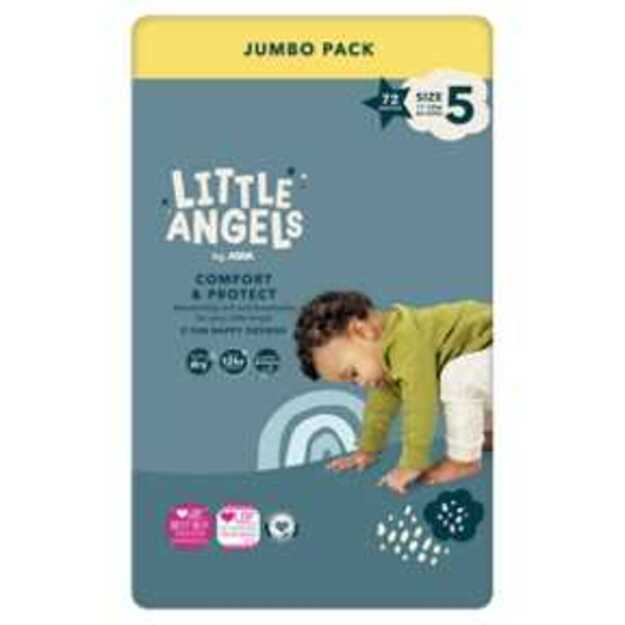 Asda Little Angels Comfort & Protect Dydis 5 (11-16 kg) - 72 vnt 