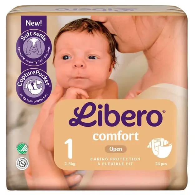 Libero Comfort Dydis 1 (2-5 kg) - 72 (3x24) vnt