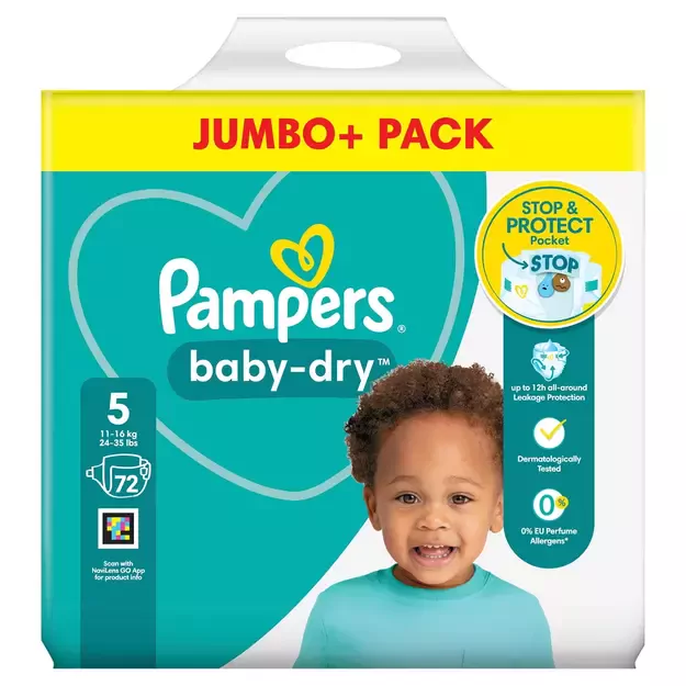 Pampers Baby Dry Dydis 5 (11-16 kg) - 72 vnt