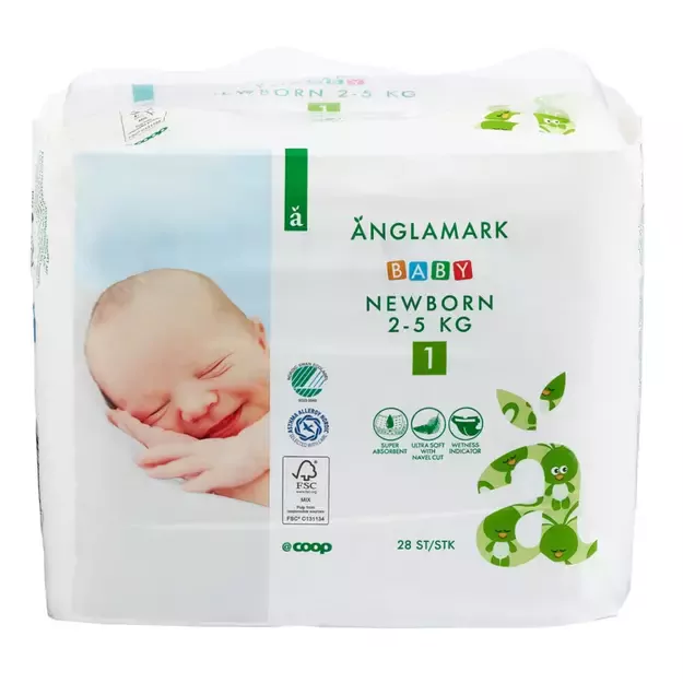 Coop Anglamark Baby Newborn 1 (2-5kg) – 56(2x28)vnt