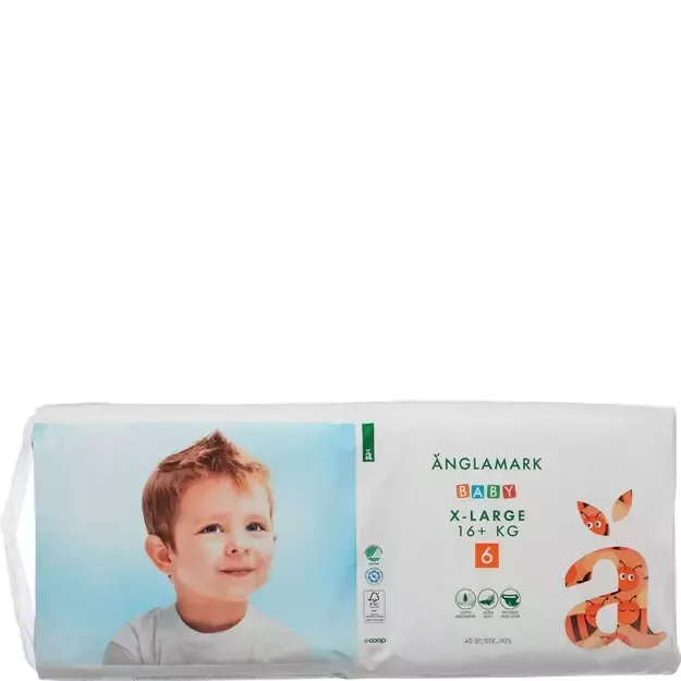 Coop Anglamark Baby X-Large Dydis 6 (16-30 kg) - 40 vnt