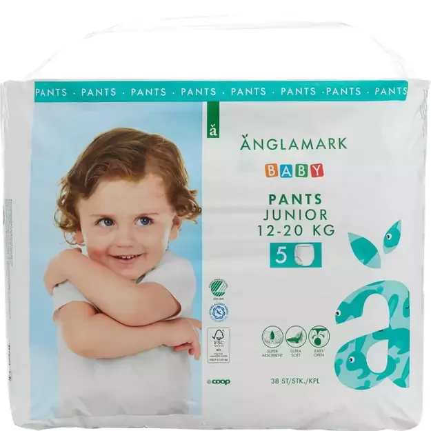 Coop Anglamark Baby Pants Junior Dydis 5 (12-20kg) - 38 vnt