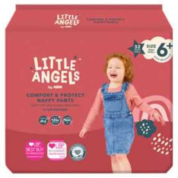 Asda Little Angels Pants Dydis +6 (16+ kg)- 64 (2x32)vnt    