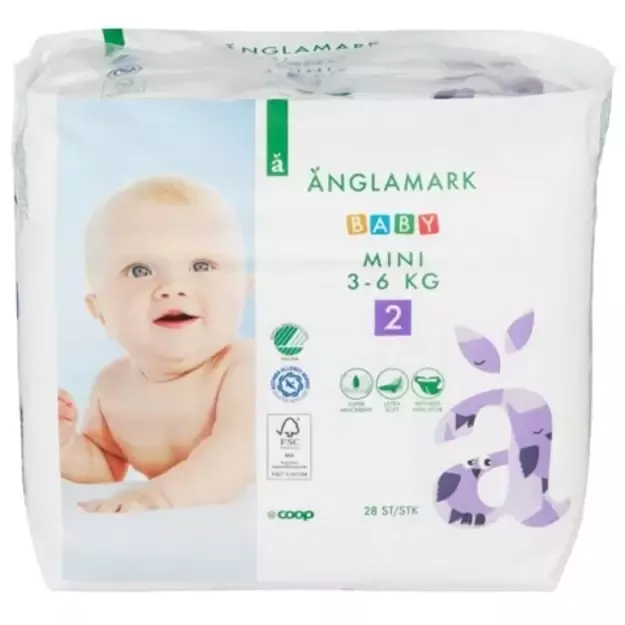 Coop Anglamark Baby Mini 2 (3-6kg) – 56(2x28)vnt