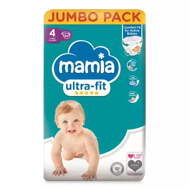 Mamia Ultra Fit Dydis 4 (7-14 kg) - 84 vnt 