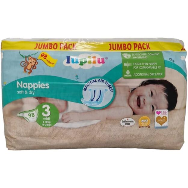 Lupilu Newborn Nappies Dydis 3 (6-10kg) – 98vnt  1