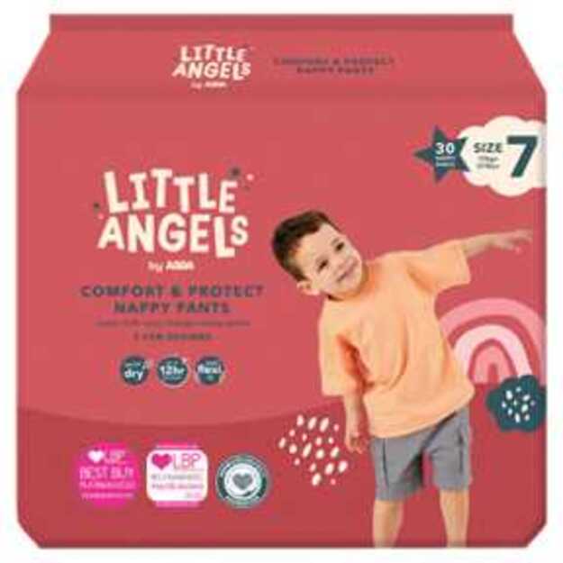 Asda Little Angels Pants Dydis 7 (17+ kg)- 60 (2x30)vnt    