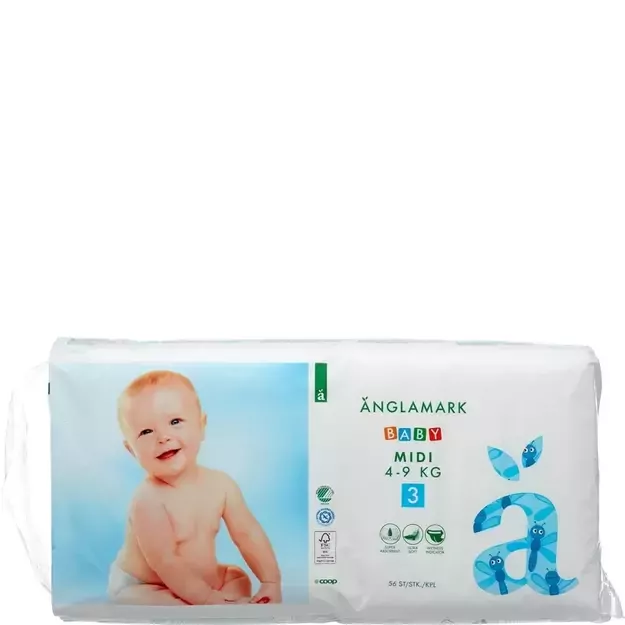 Coop Anglamark Baby Midi 3 (4-9 kg) – 56 vnt 