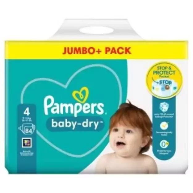 Pampers Baby Dry Dydis 4 (9-14 kg) - 84 vnt 