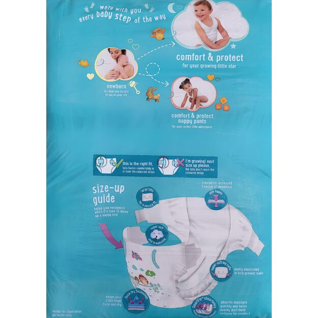 Asda Little Angels Comfort & Protect Dydis 6 (13-18 kg) - 54 vnt