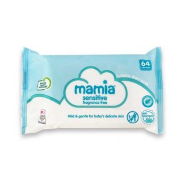 Drėgnos servetėlės Mamia Sensitive (60vn)