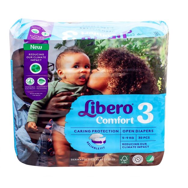 Libero Comfort Dydis 3 (4-9 kg) -90 (3x30) vnt 