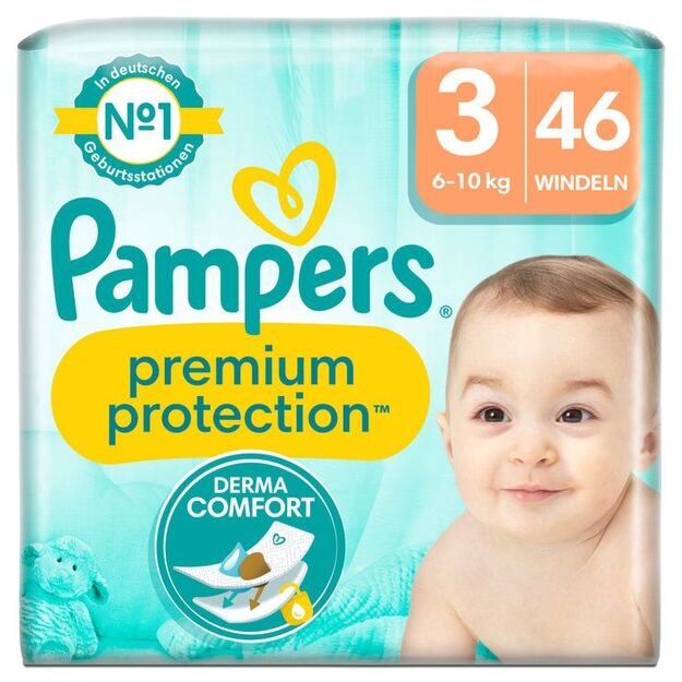 Pampers Premium Protection Dydis 3 (6-10kg) - 46 vnt